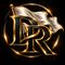 Druzzer black gold DR logo with integrated white flag